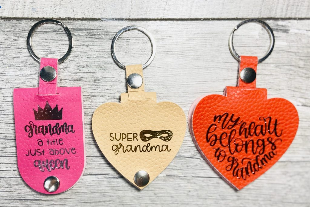 DIY Leather Key Fob Gift Idea with Cricut - Lydi Out Loud